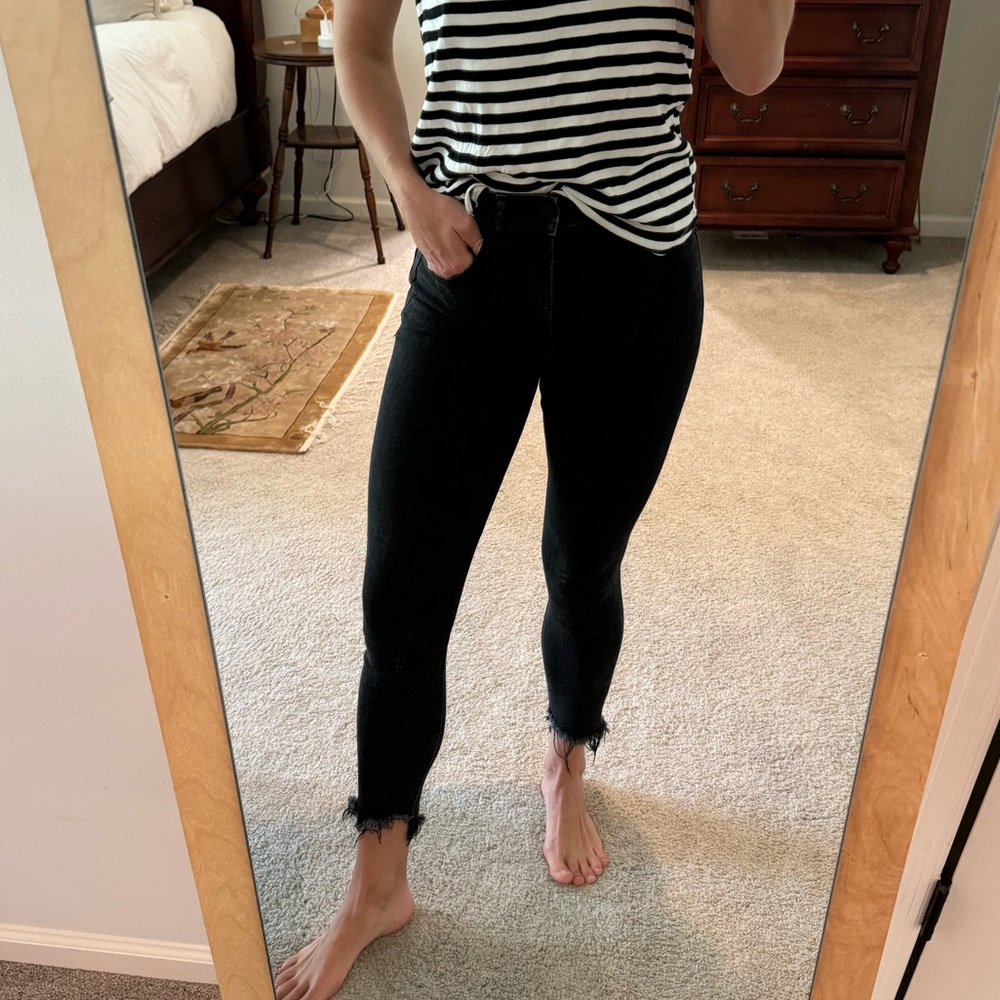Express Súper High Rise ankle legging denim